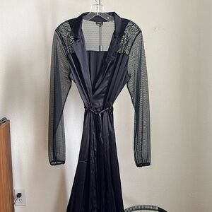 La Perla Black Silk Robe
